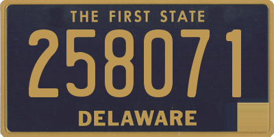 DE license plate 258071