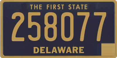 DE license plate 258077