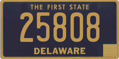 DE license plate 25808