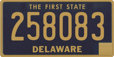 DE license plate 258083