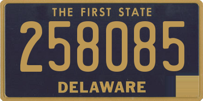 DE license plate 258085