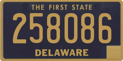 DE license plate 258086