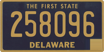 DE license plate 258096