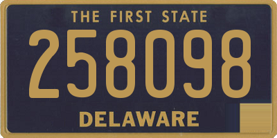 DE license plate 258098