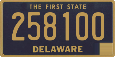 DE license plate 258100
