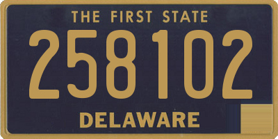 DE license plate 258102