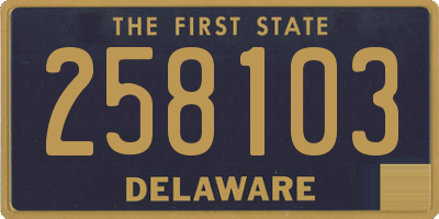 DE license plate 258103