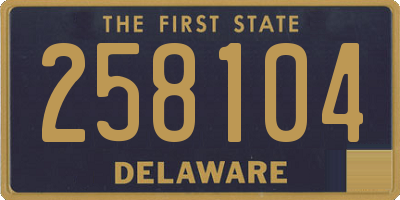 DE license plate 258104