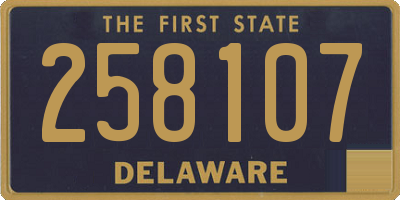 DE license plate 258107