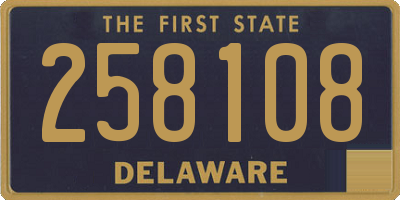 DE license plate 258108