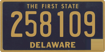 DE license plate 258109