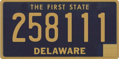 DE license plate 258111
