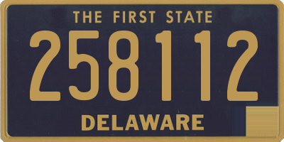 DE license plate 258112