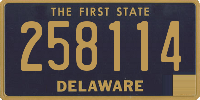 DE license plate 258114