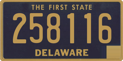 DE license plate 258116