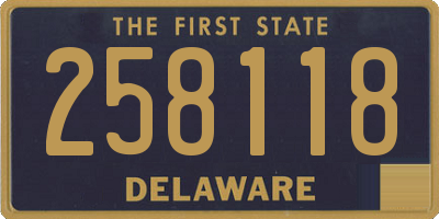 DE license plate 258118