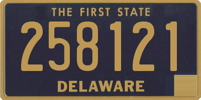 DE license plate 258121