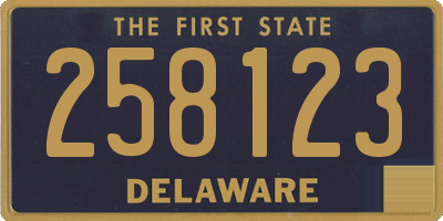 DE license plate 258123