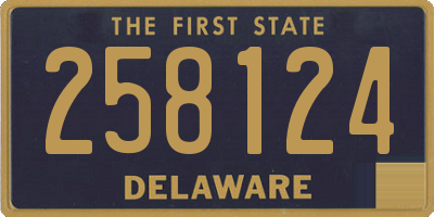 DE license plate 258124