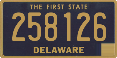 DE license plate 258126
