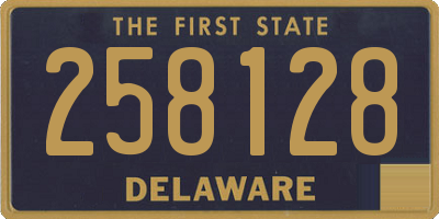DE license plate 258128