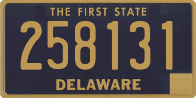 DE license plate 258131