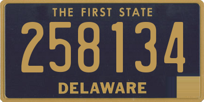DE license plate 258134