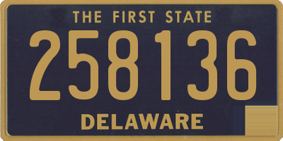 DE license plate 258136