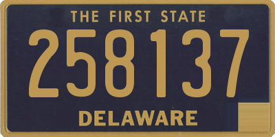 DE license plate 258137