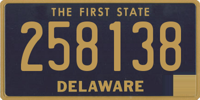 DE license plate 258138