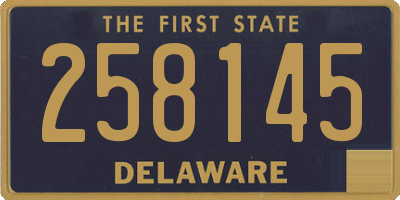 DE license plate 258145
