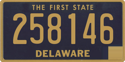 DE license plate 258146