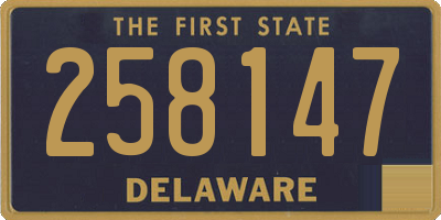 DE license plate 258147
