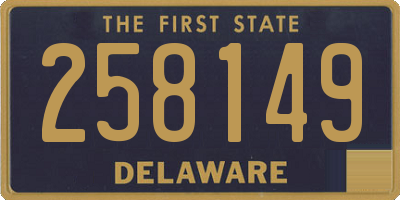 DE license plate 258149