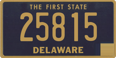 DE license plate 25815