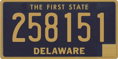 DE license plate 258151