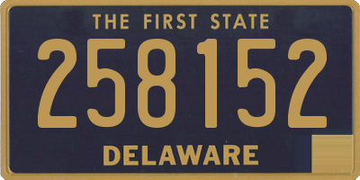 DE license plate 258152
