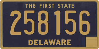 DE license plate 258156