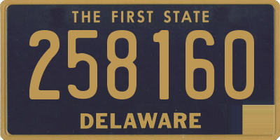 DE license plate 258160
