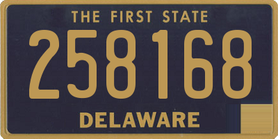 DE license plate 258168