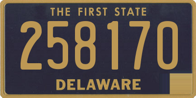 DE license plate 258170