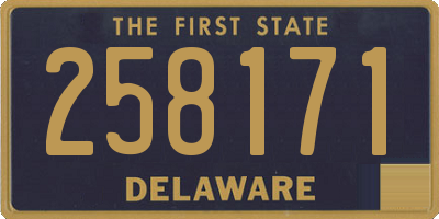 DE license plate 258171