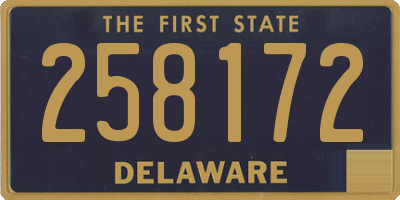 DE license plate 258172