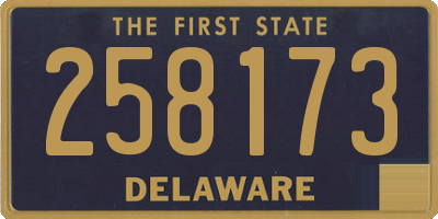 DE license plate 258173
