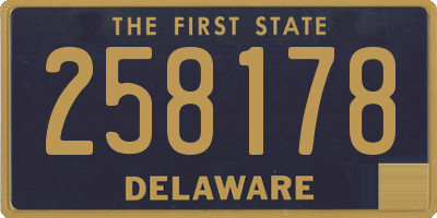 DE license plate 258178