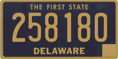DE license plate 258180