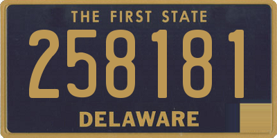 DE license plate 258181