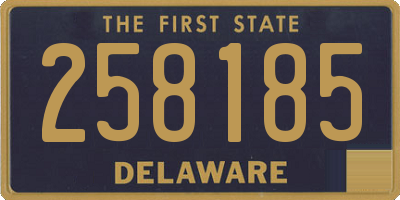 DE license plate 258185