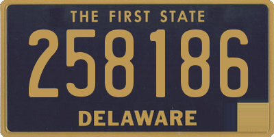 DE license plate 258186