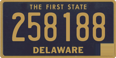 DE license plate 258188